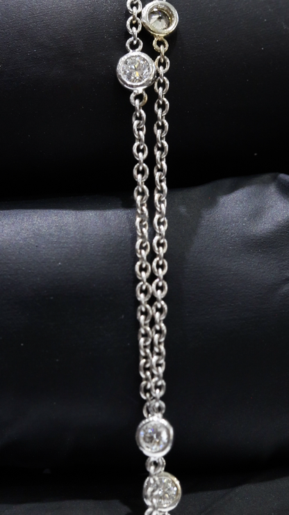 Natural Diamond Emerald Halo Pendant Necklace in White Gold | Bezel & Pavé Frame