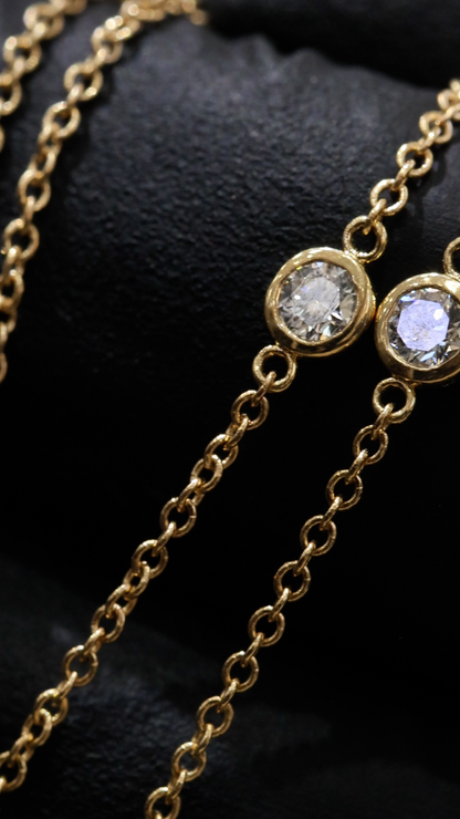 Natural Diamond Round Halo Pendant Necklace in Yellow Gold | Princess-Cut Center