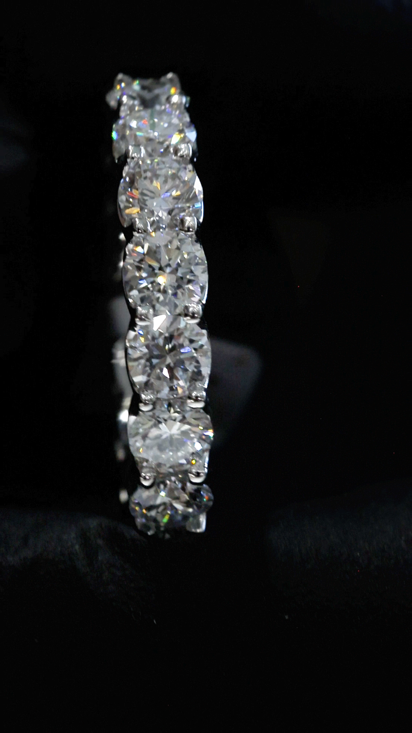 Round-Cut Lab-Grown Diamond Eternity Wedding Band in White Gold | Prong-Set Design