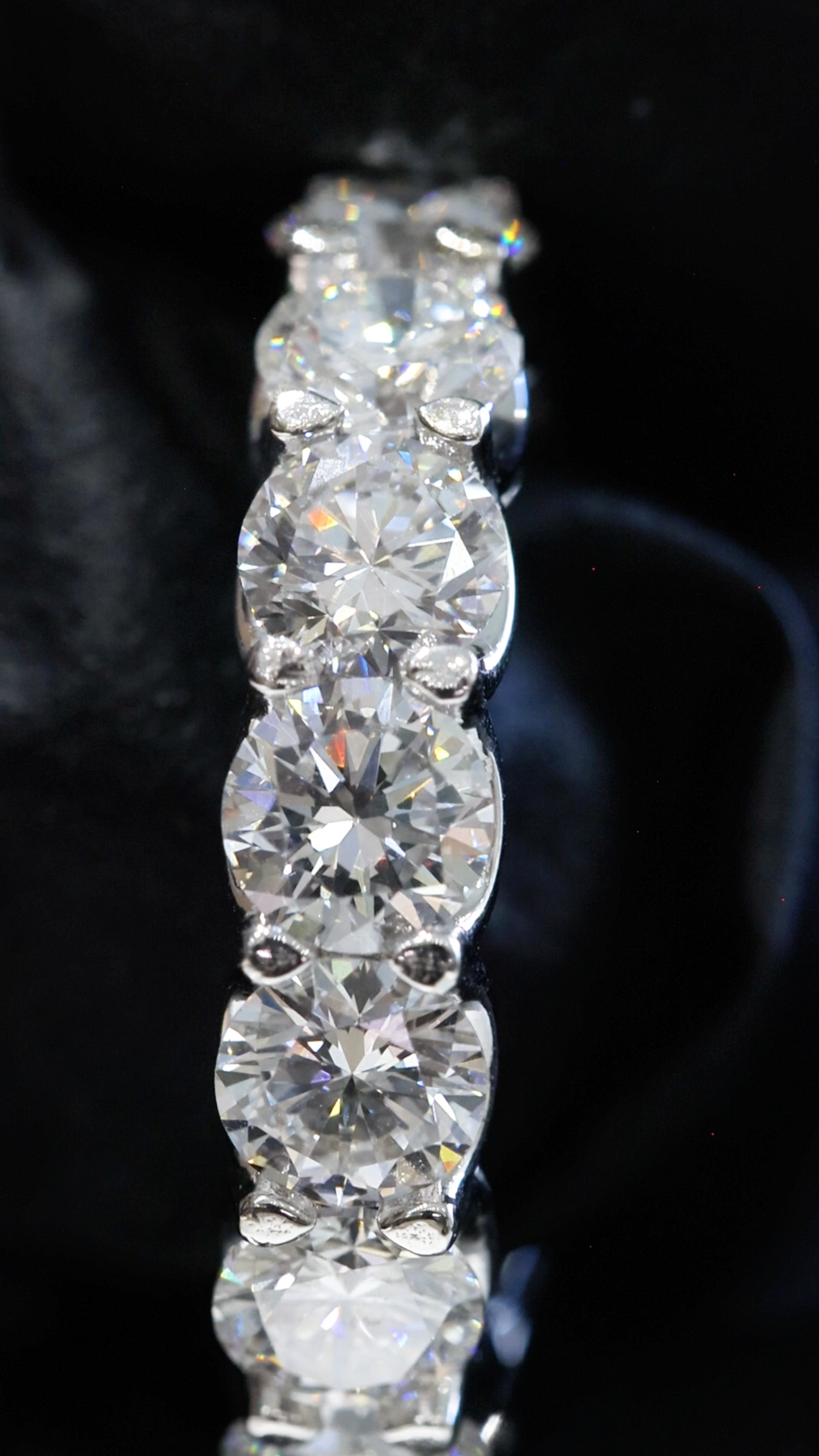 Round-Cut Lab-Grown Diamond Eternity Wedding Band in White Gold | Prong-Set Design