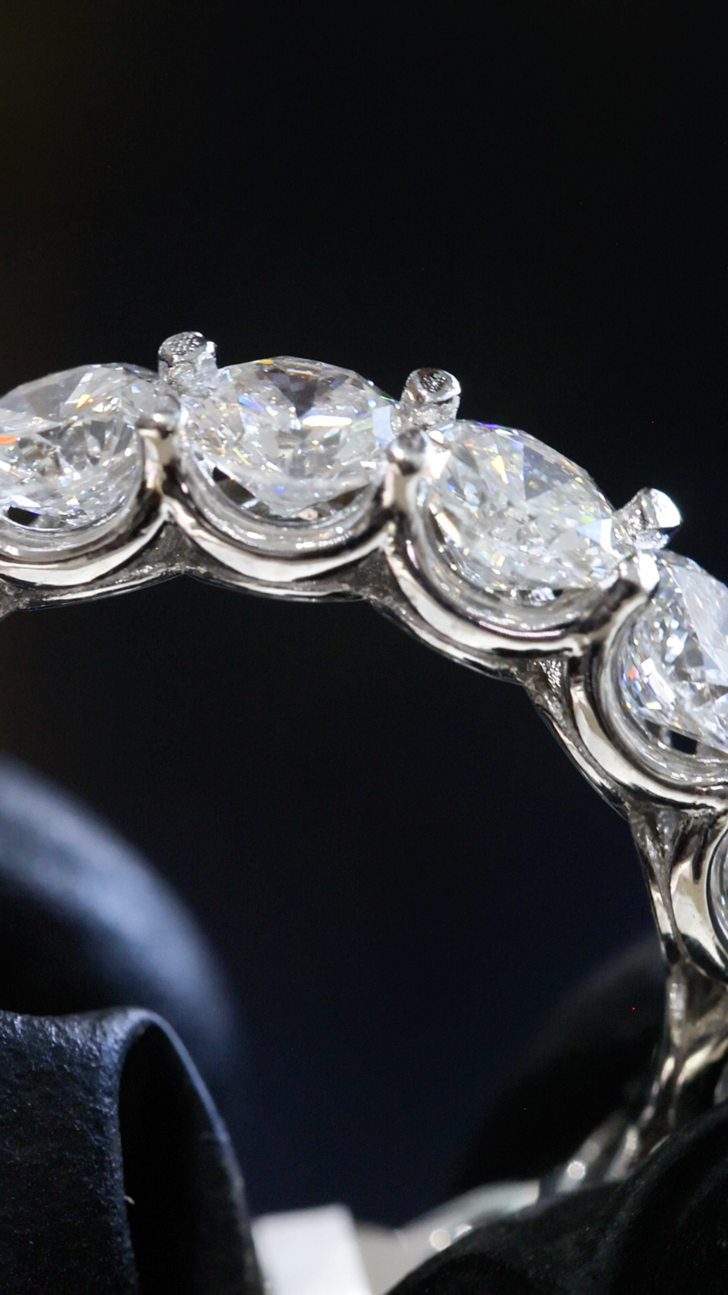 Round-Cut Lab-Grown Diamond Eternity Wedding Band in White Gold | Prong-Set Design