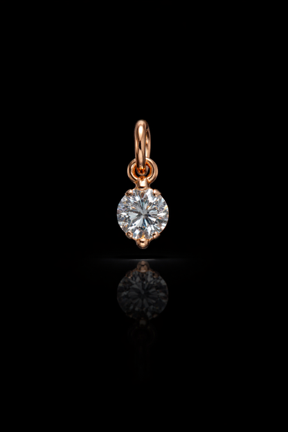 Natural Diamond Dangling Station Necklace in Rose Gold | Elegant Fringe Design