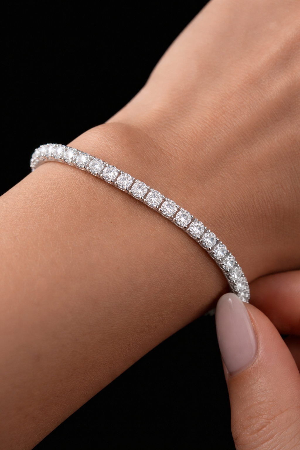 Lab Diamond Tennis Bracelet 3-17 ctw – 14K White Gold EF/VS