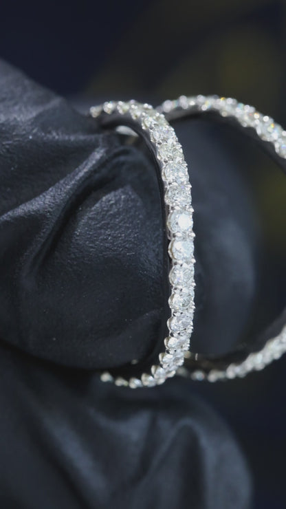 Architectural Curved Diamond Cage Band in 14K White Gold | 0.90 CTW Contemporary Statement Ring