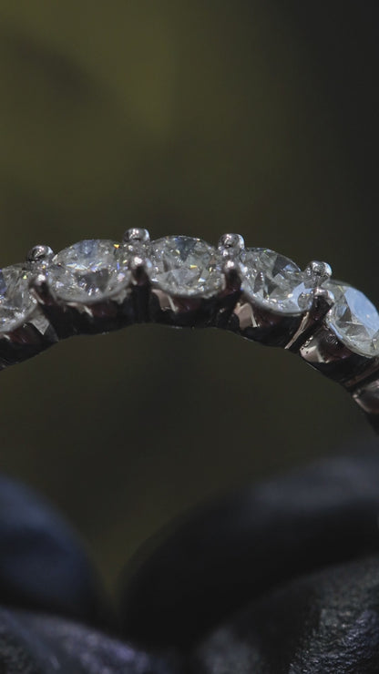 Round Brilliant Shared-Prong Diamond Eternity Band in 14K White Gold | 2.30 CT