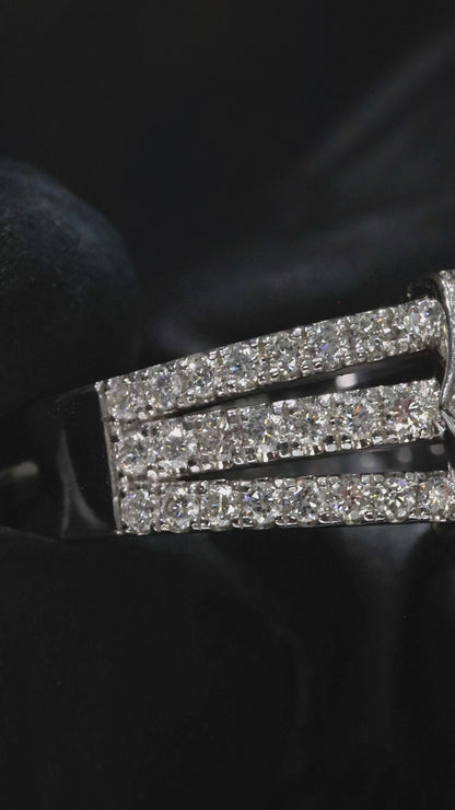 Natural Diamond Emerald-Cut Double Halo Engagement Ring in White Gold | Pave Luxury Design