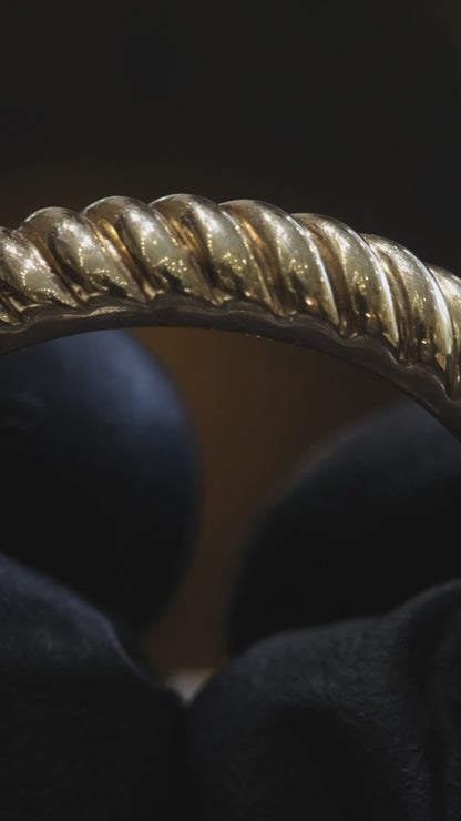Men’s Braided Wedding Band in Yellow Gold
