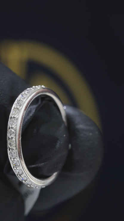 Round Brilliant Diamond Eternity Band in 14K White Gold | 0.65 CTW Shared-Prong Setting