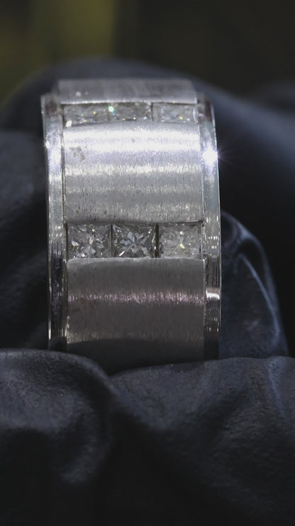 Men’s Channel-Set Diamond Wedding Band in White Gold | 2.50 CTW