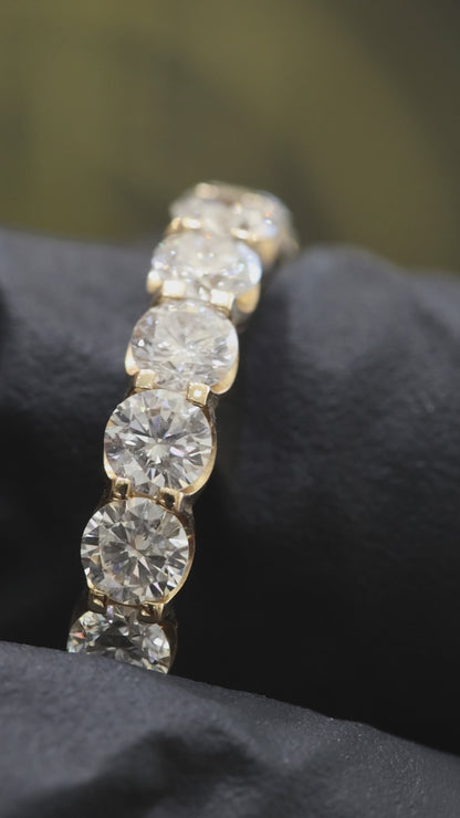 Round Diamond Eternity Band in 14K Yellow Gold | 2.90 CT
