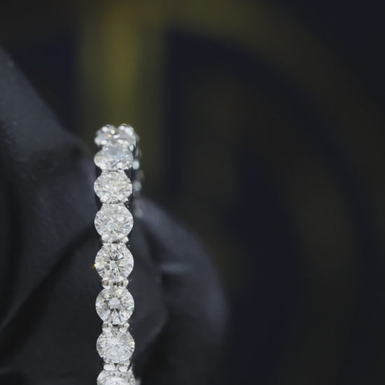 Natural Diamond Eternity Band in 14K White Gold | 1.42ct houston jeweler