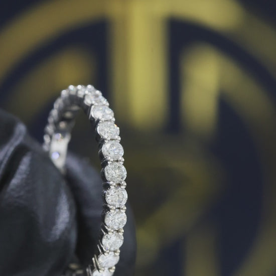 Natural Diamond Eternity Band in 14K White Gold | 1.00 CT houston jeweler
