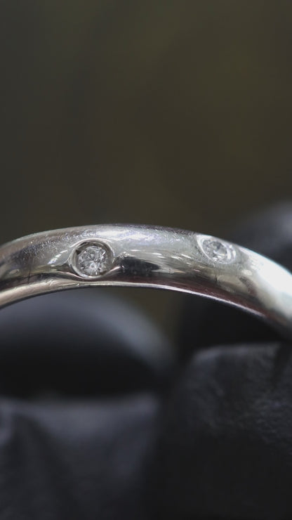 Bezel-Set Diamond Eternity Band in Platinum | 0.22ctw GH/SI
