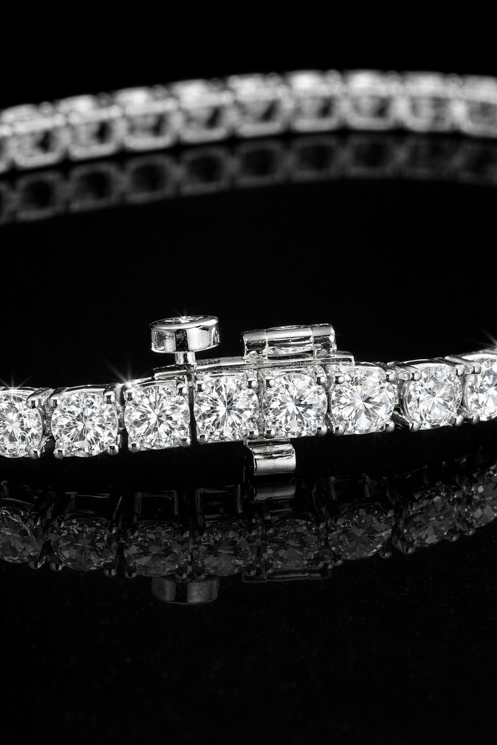 Lab Diamond Tennis Bracelet 3-17 ctw – 14K White Gold EF/VS